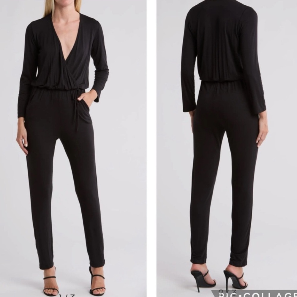 Go couture v neck surpluse jumpsuit